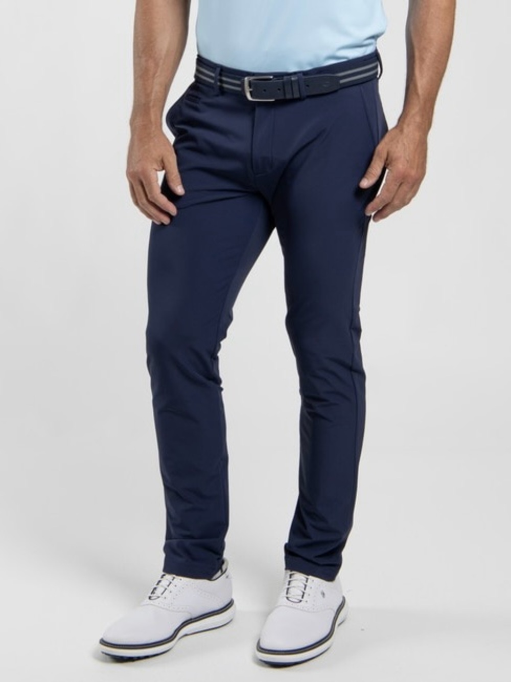 NWOT KJUS Mens Ike Golf Pants 34x32 Navy Blue Athletic Country Club PGA Outdoor